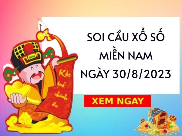 Chốt số KQ xổ số miền Nam ngày 30/8/2023 hôm nay thứ 4